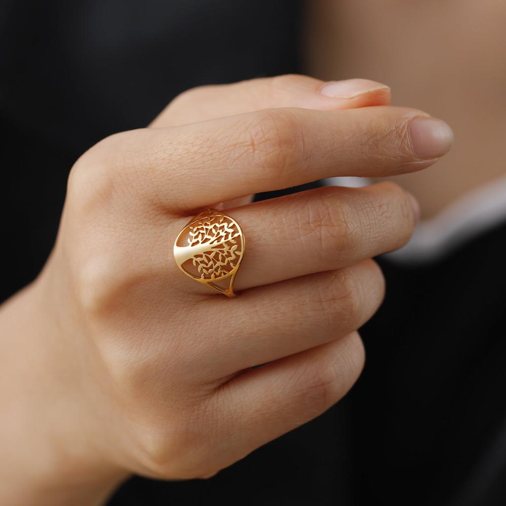 Stainless Steel Tree of Life Ring by HitMyNeed
