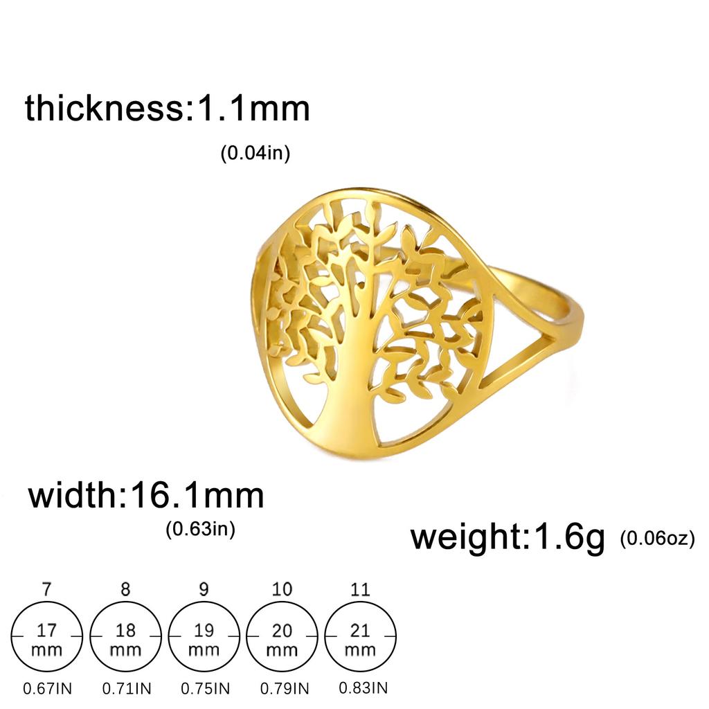 Stainless Steel Tree of Life Ring by HitMyNeed