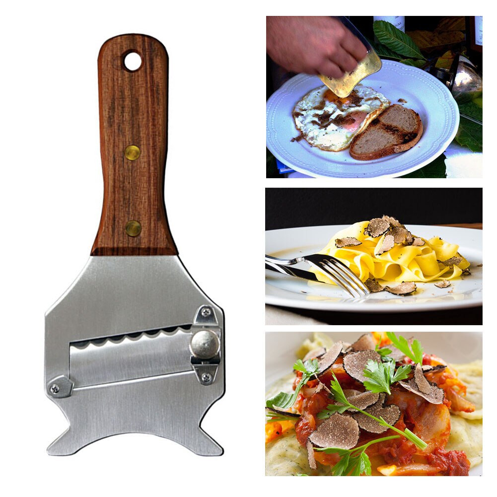 Stainless Steel Truffle Grater with Wooden Handle by HitMyNeed