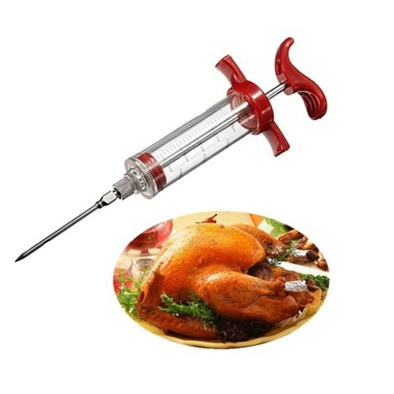 Stainless Steel Turkey & Meat Injector Tool by HitMyNeed