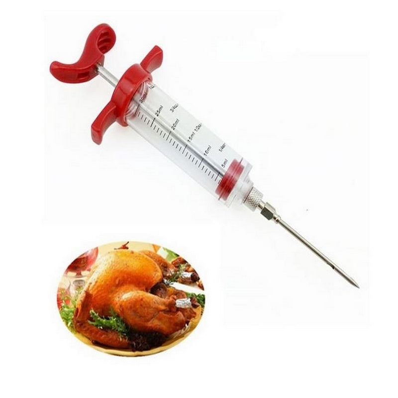 Stainless Steel Turkey & Meat Injector Tool by HitMyNeed