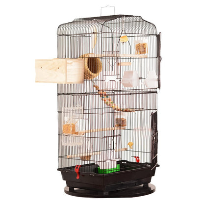 Stainless Steel Two-Layer Parrot & Bird Cage by HitMyNeed