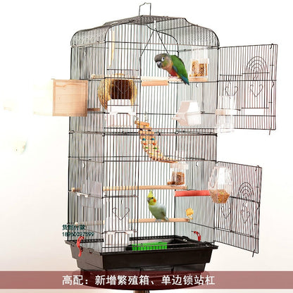 Stainless Steel Two-Layer Parrot & Bird Cage by HitMyNeed