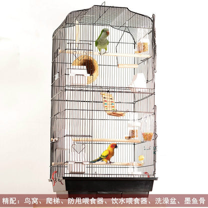 Stainless Steel Two-Layer Parrot & Bird Cage by HitMyNeed