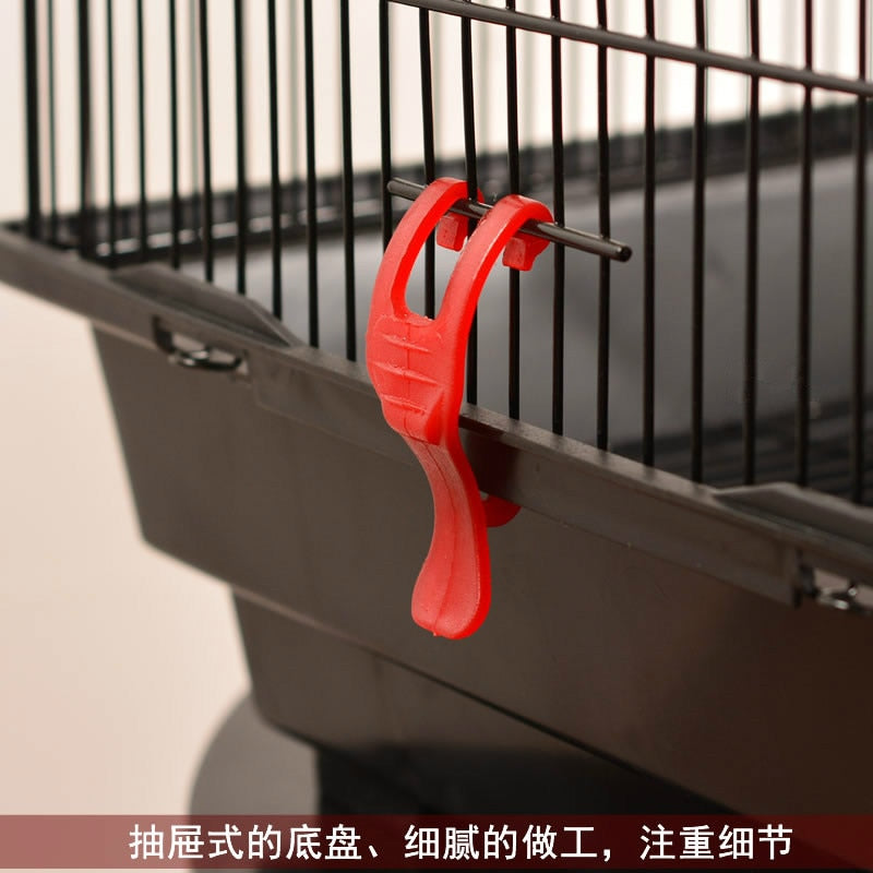 Stainless Steel Two-Layer Parrot & Bird Cage by HitMyNeed