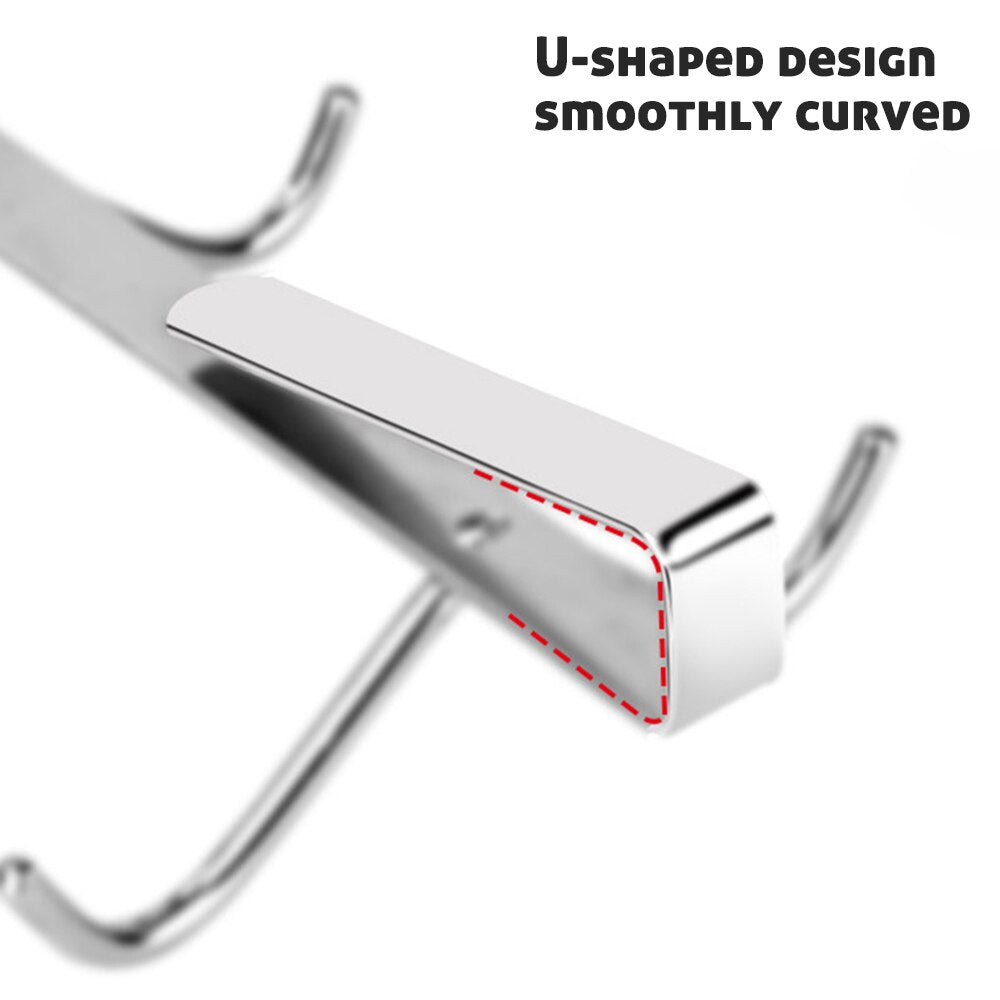 Stainless Steel Under-Cabinet Coffee Mug Hooks by HitMyNeed