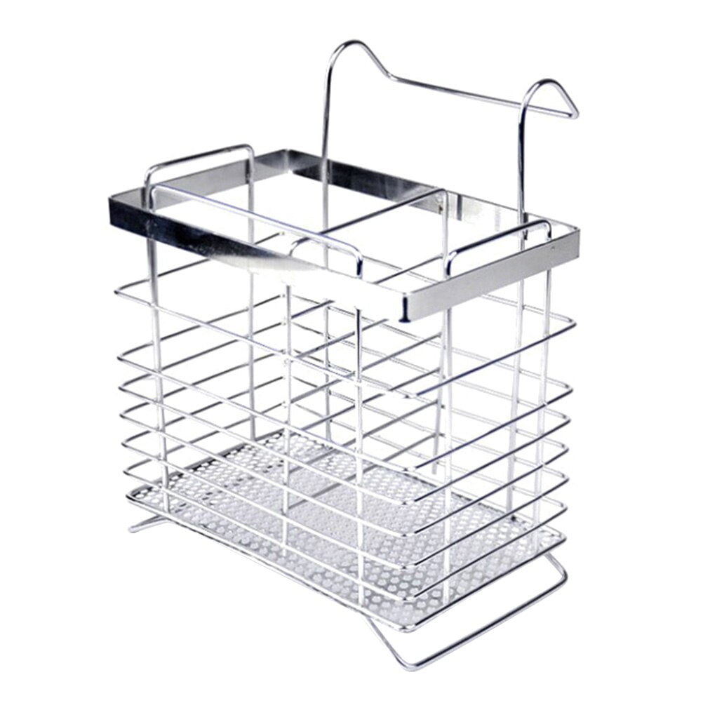 Stainless Steel Utensil Drying Rack with 2 Compartments by HitMyNeed