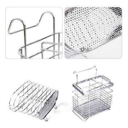 Stainless Steel Utensil Drying Rack with 2 Compartments by HitMyNeed