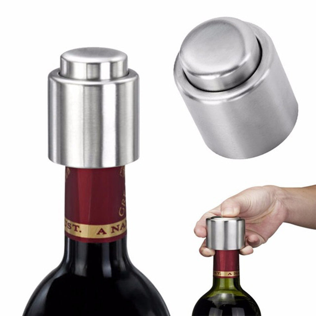 Stainless Steel Vacuum Wine Bottle Stopper Sealer by HitMyNeed