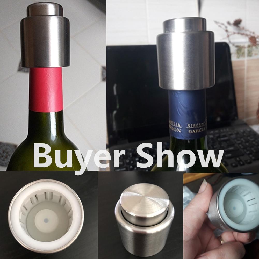 Stainless Steel Vacuum Wine Bottle Stopper Sealer by HitMyNeed
