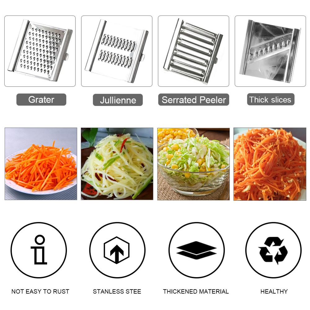Stainless Steel Vegetable Slicer with 3 Blades by HitMyNeed