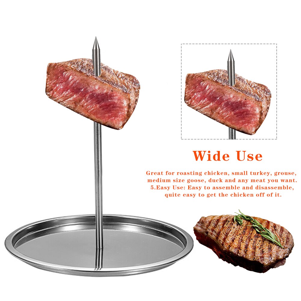 Stainless Steel Vertical Barbecue Skewer Stand by HitMyNeed