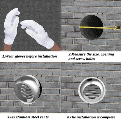 Stainless Steel Wall & Ceiling Vent Grille with Pest Guard by HitMyNeed