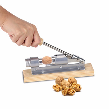Stainless Steel Walnut Cracker with Wooden Handle by HitMyNeed