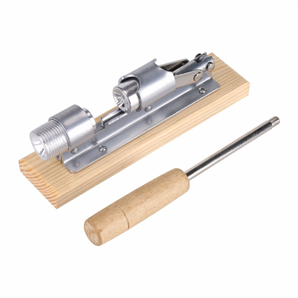 Stainless Steel Walnut Cracker with Wooden Handle by HitMyNeed