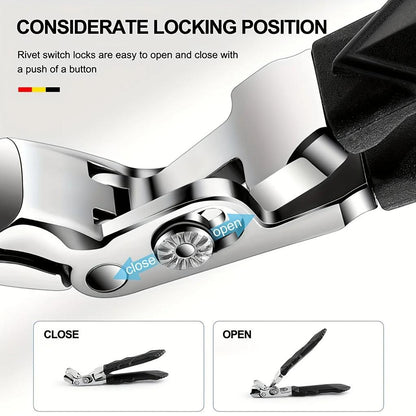 Stainless Steel Wide Jaw Toenail Clippers for Seniors by HitMyNeed