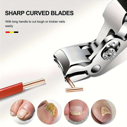 Stainless Steel Wide Jaw Toenail Clippers for Seniors by HitMyNeed