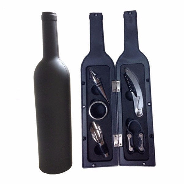 Stainless Steel Wine Opener Gift Kit in Bottle Case by HitMyNeed