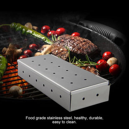 Stainless Steel Wood Chip Smoker Box for Grills & Ovens by HitMyNeed