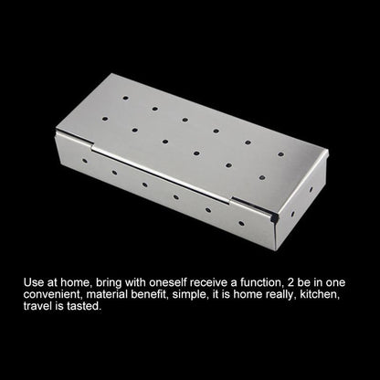 Stainless Steel Wood Chip Smoker Box for Grills & Ovens by HitMyNeed