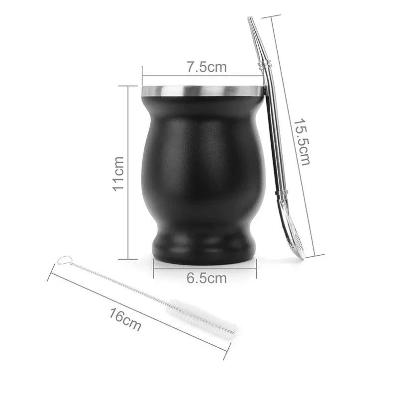 Stainless Steel Yerba Mate Cup Set with Bombilla by HitMyNeed
