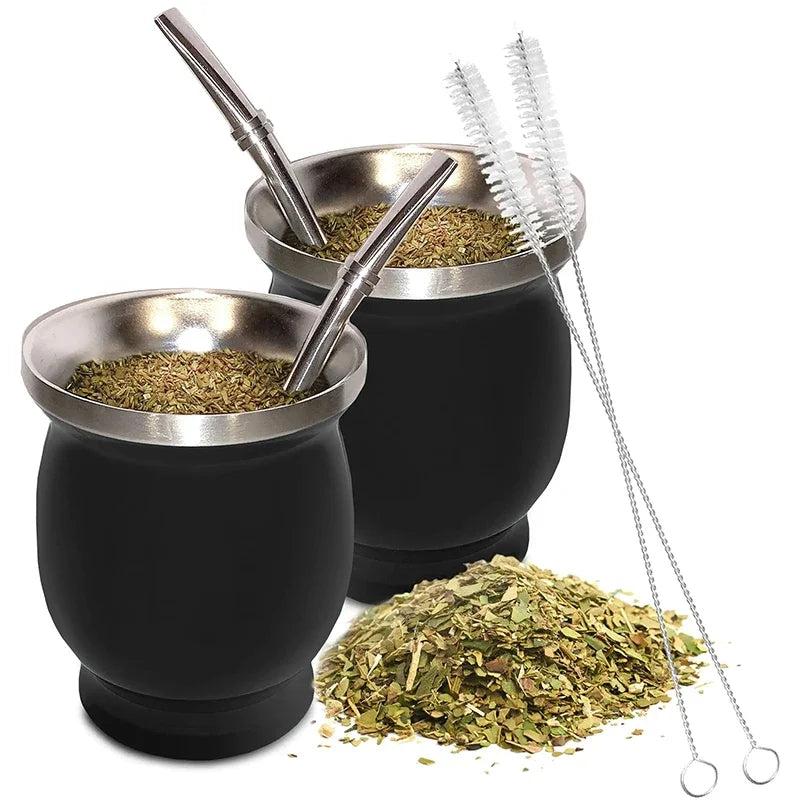 Stainless Steel Yerba Mate Cup Set with Bombilla by HitMyNeed