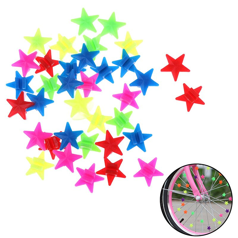 Star Bike Spoke Beads Wheel Decorations (36 Pack) by HitMyNeed