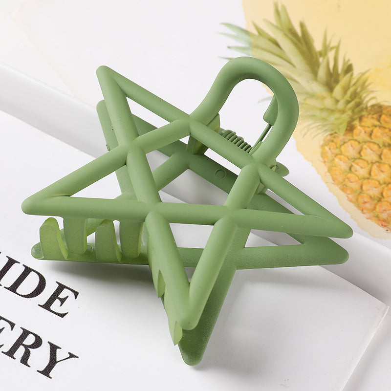 Star Claw Hair Clip for Secure Everyday Styling green by HitMyNeed