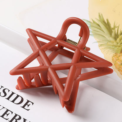 Star Claw Hair Clip for Secure Everyday Styling red by HitMyNeed