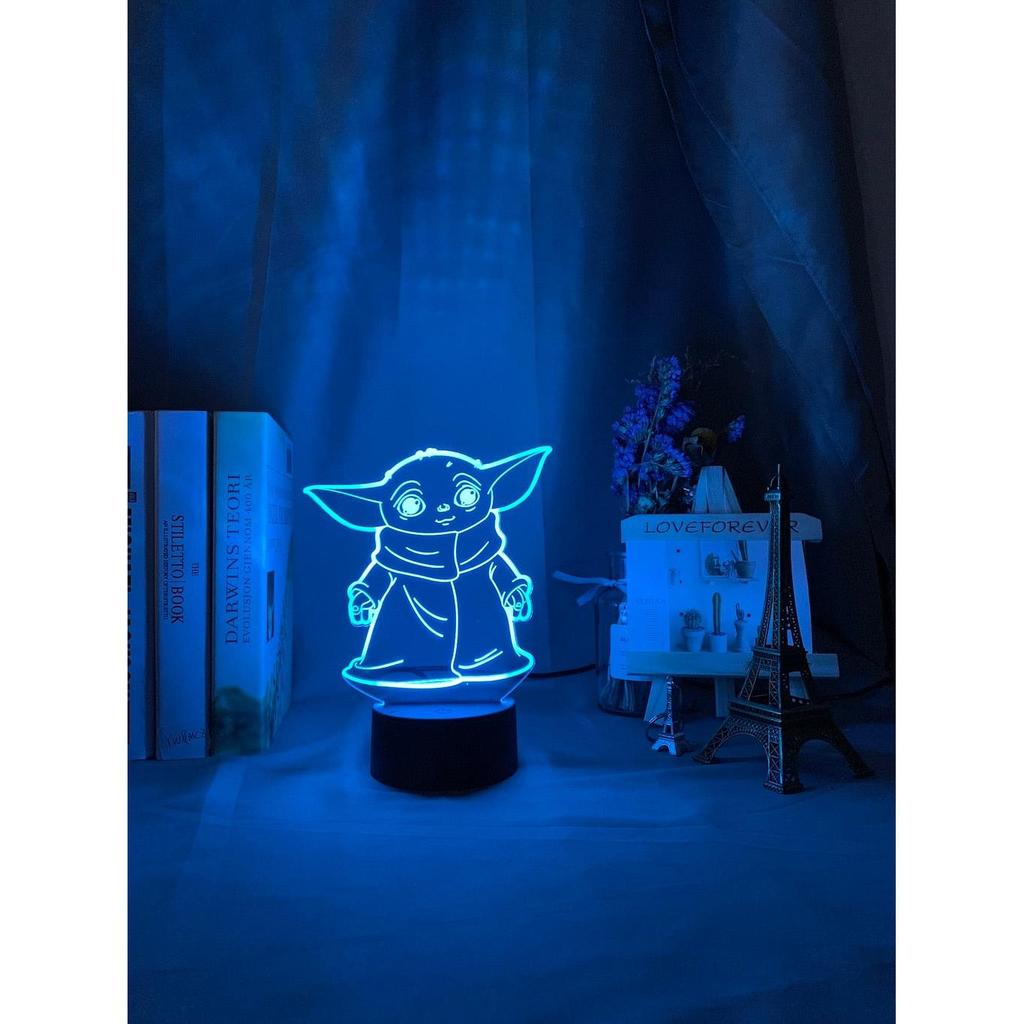 Star Wars 3D Yoda Night Light Lamp with Remote by HitMyNeed