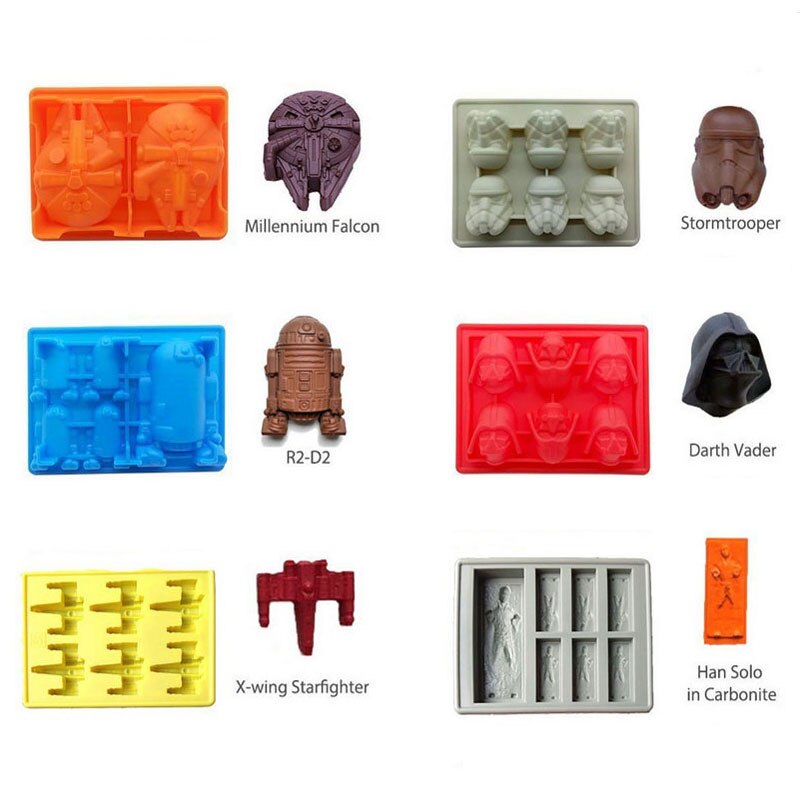 Star Wars Silicone Ice Cube & Candy Molds Set (6pcs) by HitMyNeed