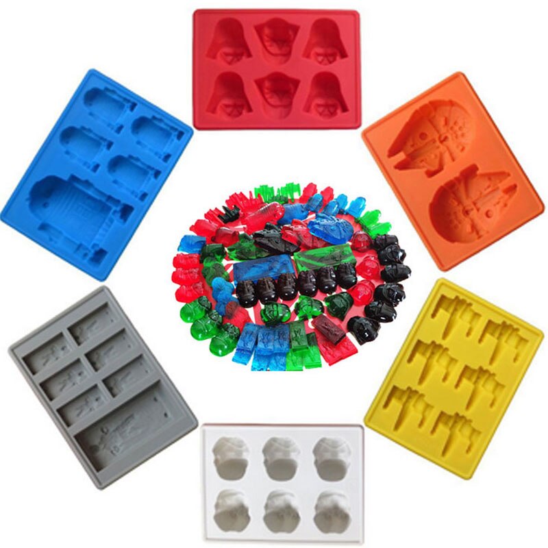 Star Wars Silicone Ice Cube & Candy Molds Set (6pcs) by HitMyNeed