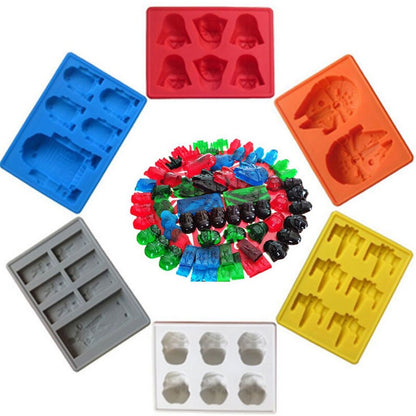 Star Wars Silicone Ice Cube & Candy Molds Set (6pcs) by HitMyNeed