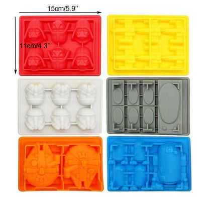 Star Wars Silicone Ice Cube & Candy Molds Set (6pcs) by HitMyNeed