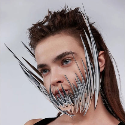 Steampunk Mechanical Metal Masquerade Face Mask by HitMyNeed