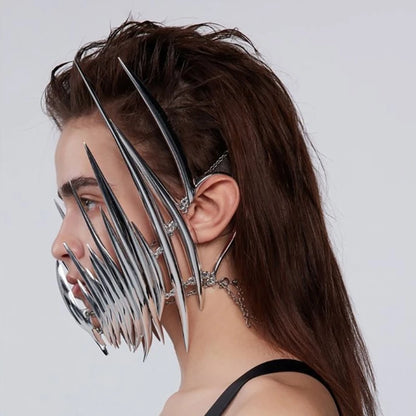 Steampunk Mechanical Metal Masquerade Face Mask by HitMyNeed