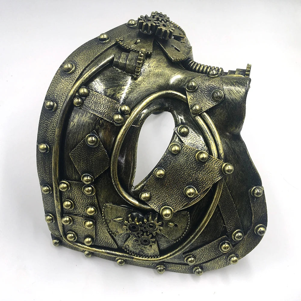 Steampunk Phantom Half Face Masquerade Mask by HitMyNeed