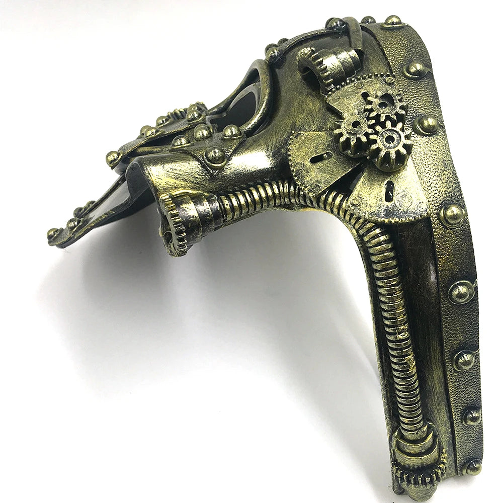 Steampunk Phantom Half Face Masquerade Mask by HitMyNeed