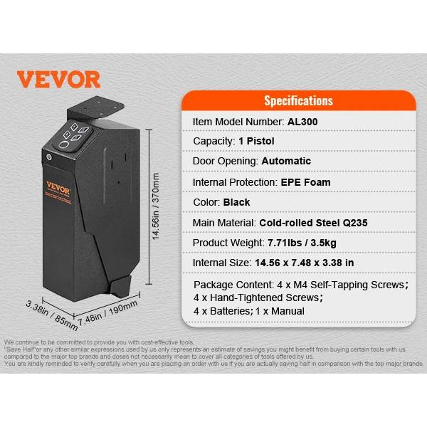 Steel Biometric Pistol Safe with 3-Way Quick Access 1-pistols-bounce by HitMyNeed