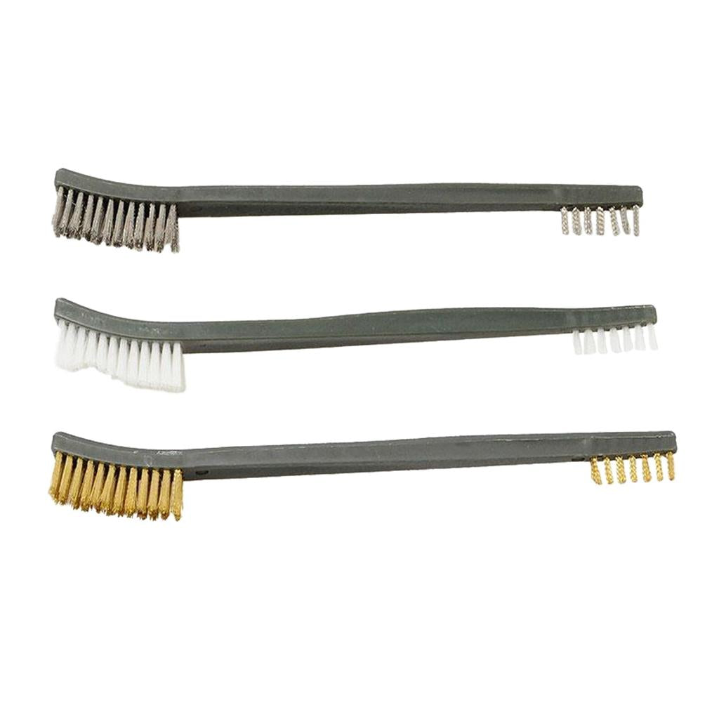 Steel, Brass & Nylon Detail Cleaning Brush Set by HitMyNeed