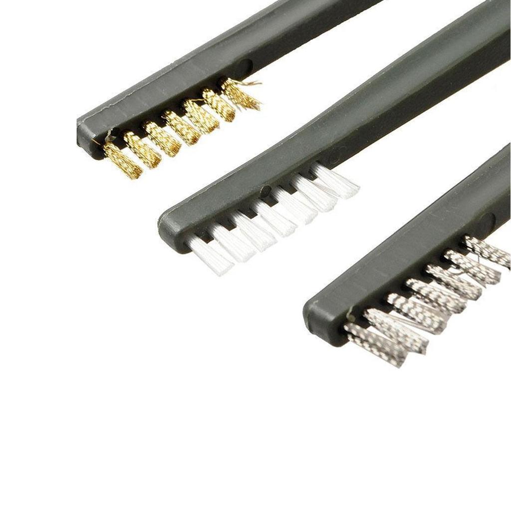 Steel, Brass & Nylon Detail Cleaning Brush Set by HitMyNeed