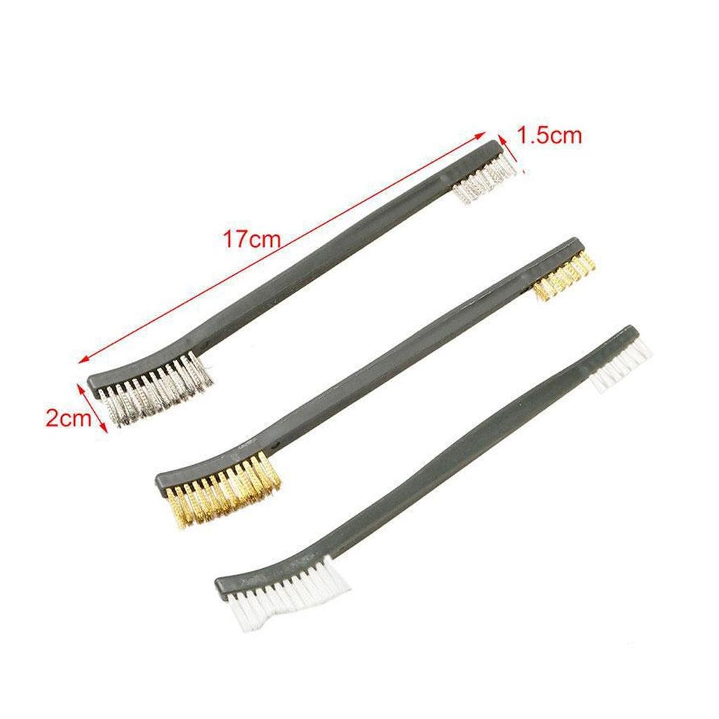 Steel, Brass & Nylon Detail Cleaning Brush Set by HitMyNeed