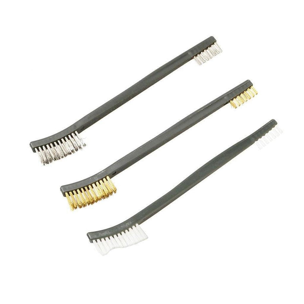 Steel, Brass & Nylon Detail Cleaning Brush Set by HitMyNeed