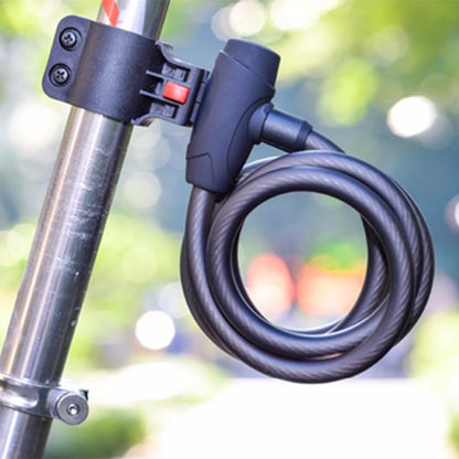 Steel Cable Bicycle Lock with Keys and Mount by HitMyNeed