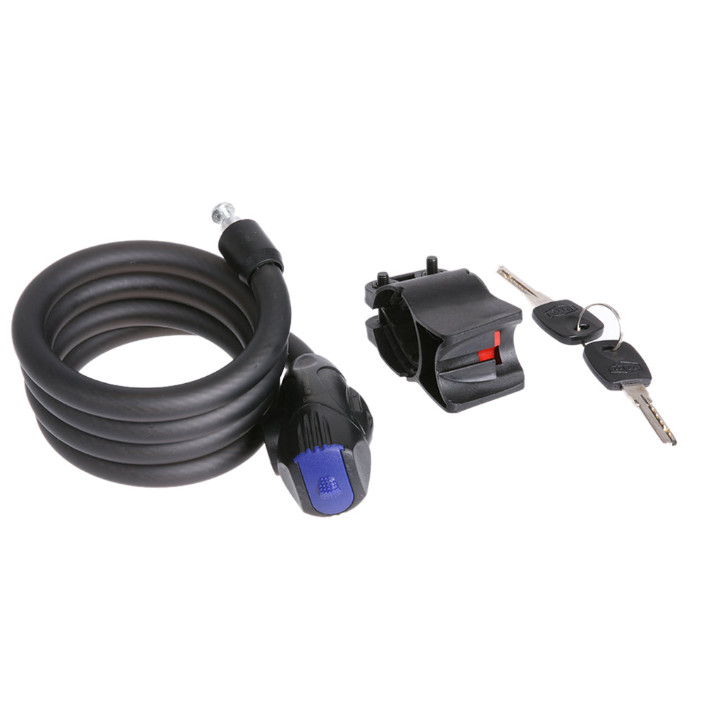 Steel Cable Bicycle Lock with Keys and Mount by HitMyNeed