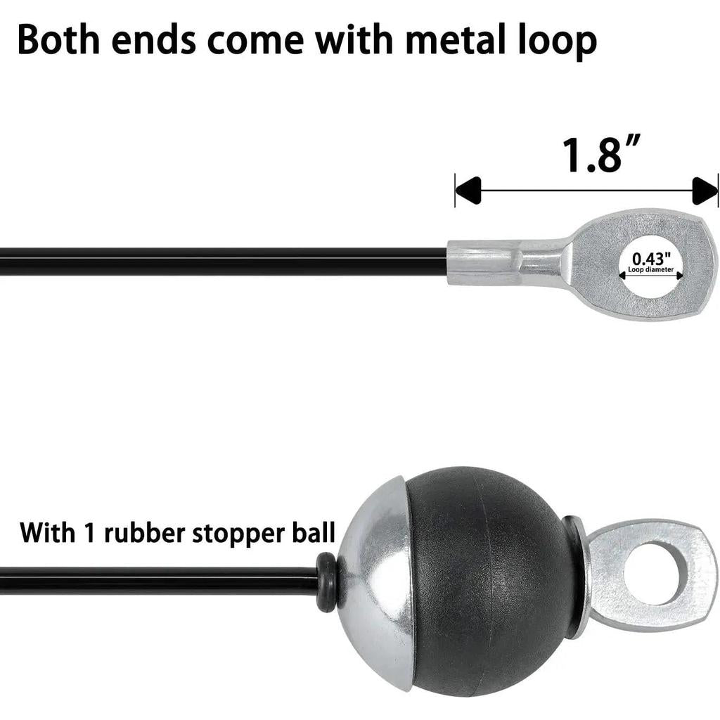 Steel Gym Cable 1.4-2.5m for DIY Pulley Systems by HitMyNeed