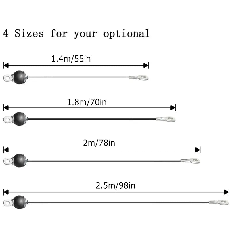 Steel Gym Cable 1.4-2.5m for DIY Pulley Systems by HitMyNeed