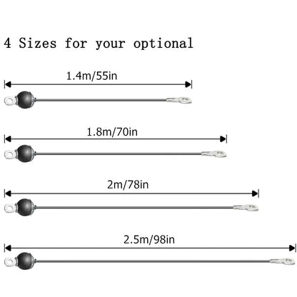 Steel Gym Cable 1.4-2.5m for DIY Pulley Systems by HitMyNeed