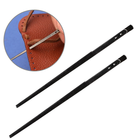 Steel Leather Lacing Needles Set (2pcs, 5.6cm) by HitMyNeed