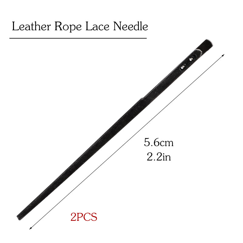 Steel Leather Lacing Needles Set (2pcs, 5.6cm) by HitMyNeed